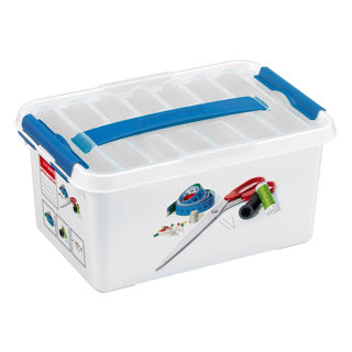 Sunware Q-line Box 6L 30x20x14 cm Bleu blanc