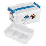 Sunware Q-line Box 6L 30x20x14 cm Bleu blanc