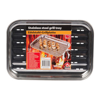BBQ Collection Grill plate stainless steel barbecue 34.5x24x2.5 cm