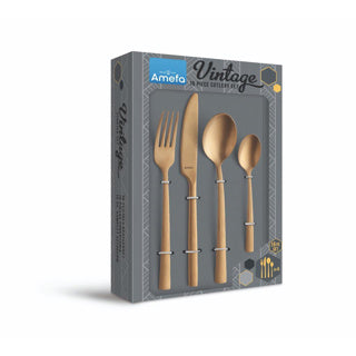 AMEFA MANILLE Vintage Cutlery Set 16-dílná zlato