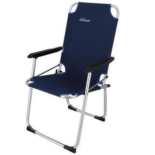 Redcliffs Silla de campamento con azul del reposabrazos de azul oscuro 67x53x90cm