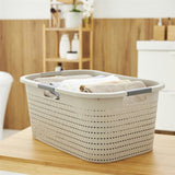 Rotho Country Laundry Basket 40L Cappuccino