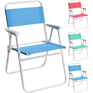 Beach folding chair with armrest 50 x 54 x 79 cm 3 assorti
