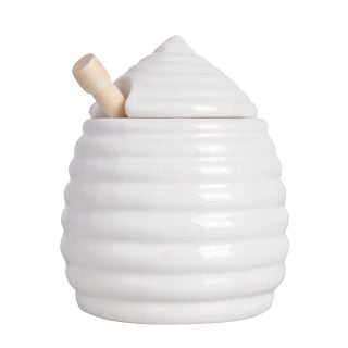 Honingpot met houten lepel