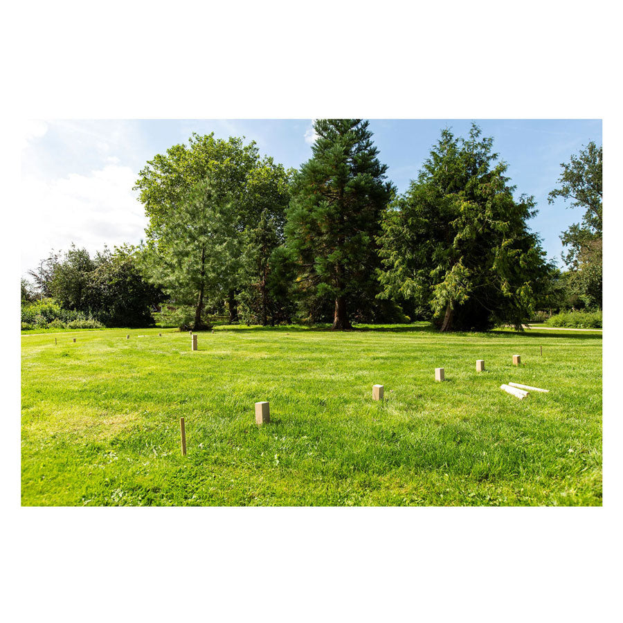 Zunanja igra XL Kubb z 21 lesenimi deli