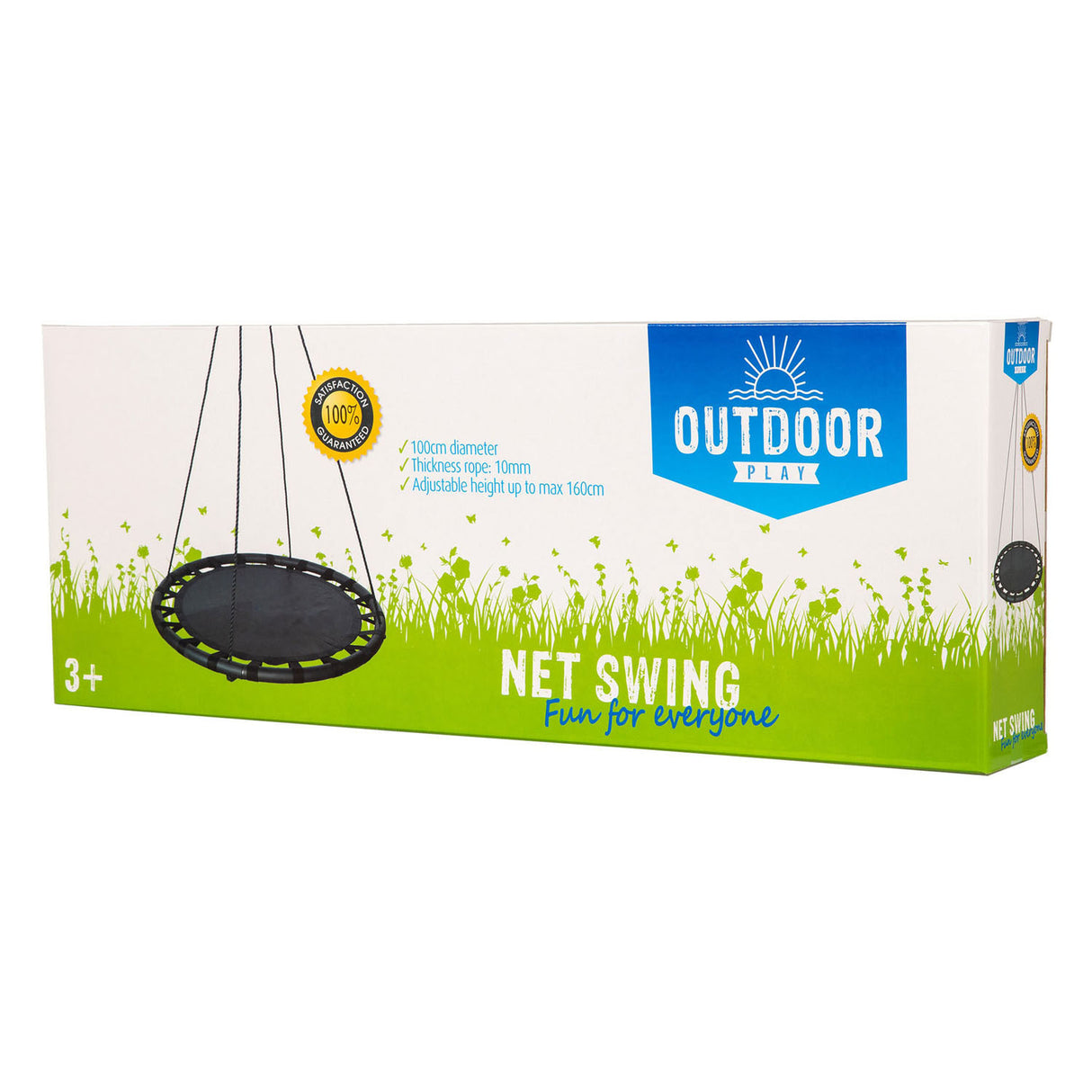 Outdoor Play Swing Mat 100 cm czarny