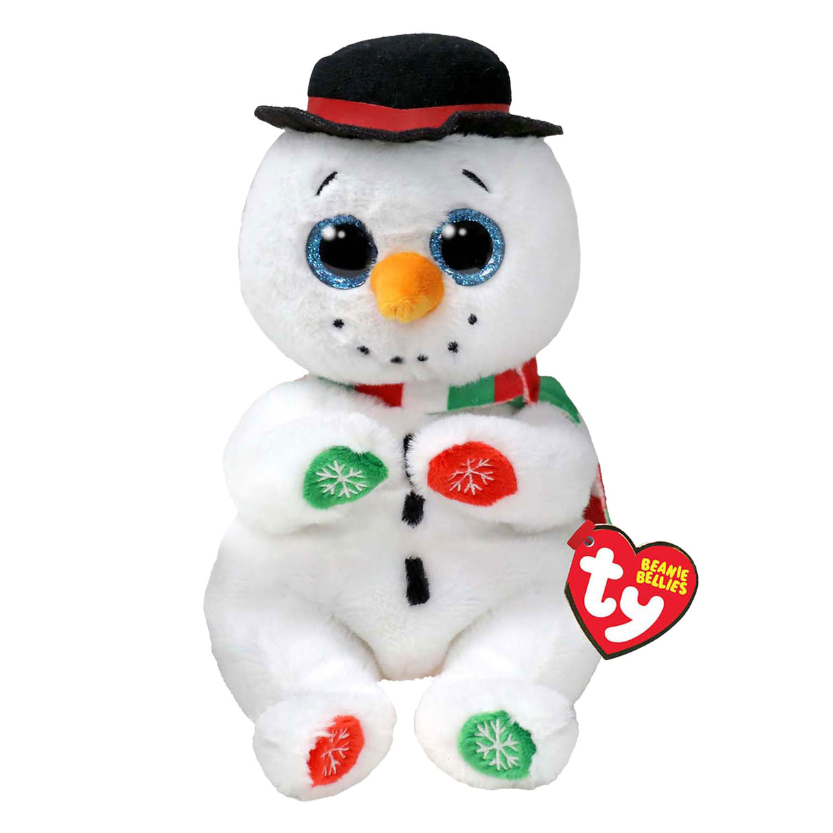 Ty beanie bellies christmas snowman weatherby, 15cm