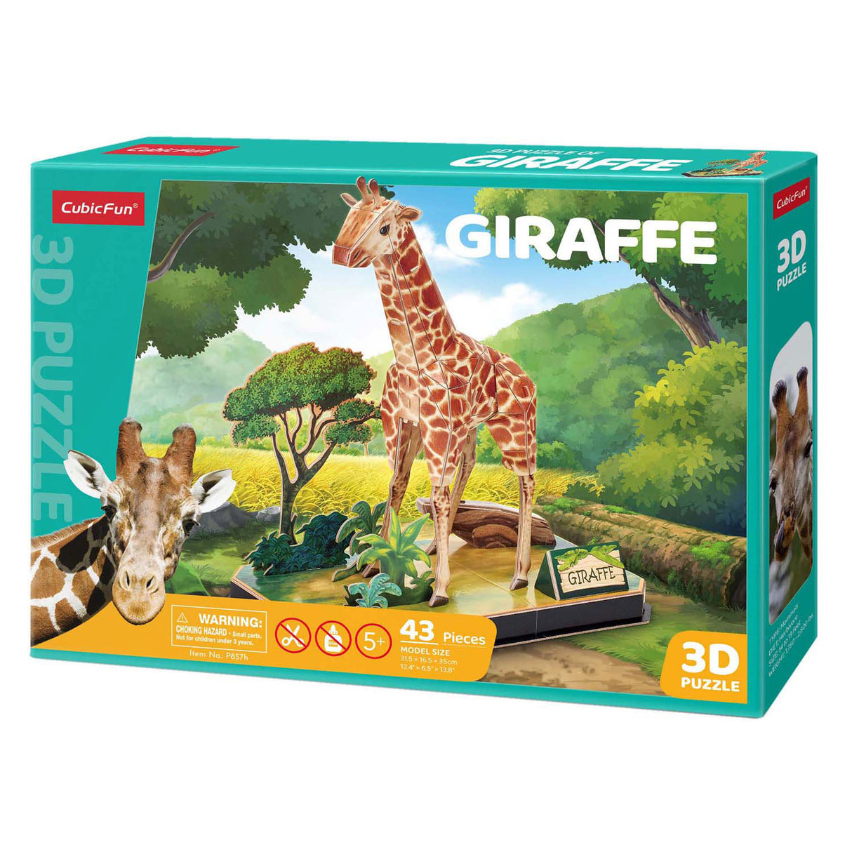 Giraffa cubica di divertimento 3d puzzle
