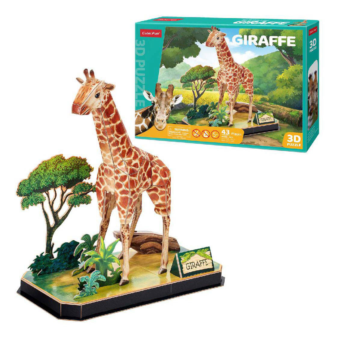 Cubic fun 3d puzzel giraffe
