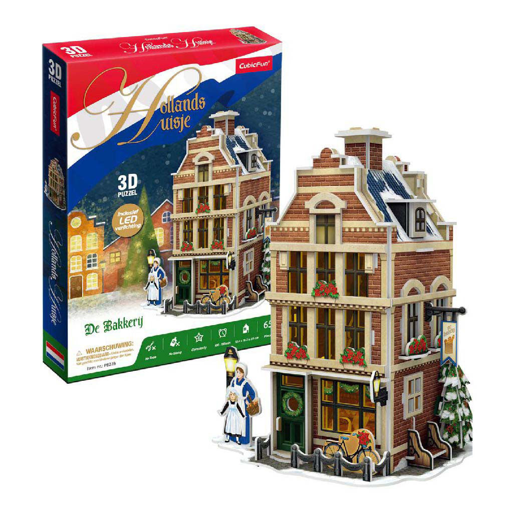 Cubic Fun 3D Puzzle Hollanse bakery with LED lighting