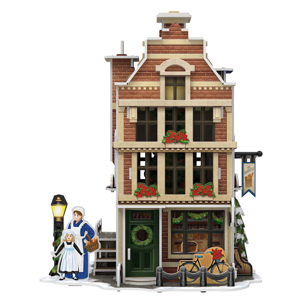 Cubic fun 3d puzzel hollanse bakkerij met led verlichting
