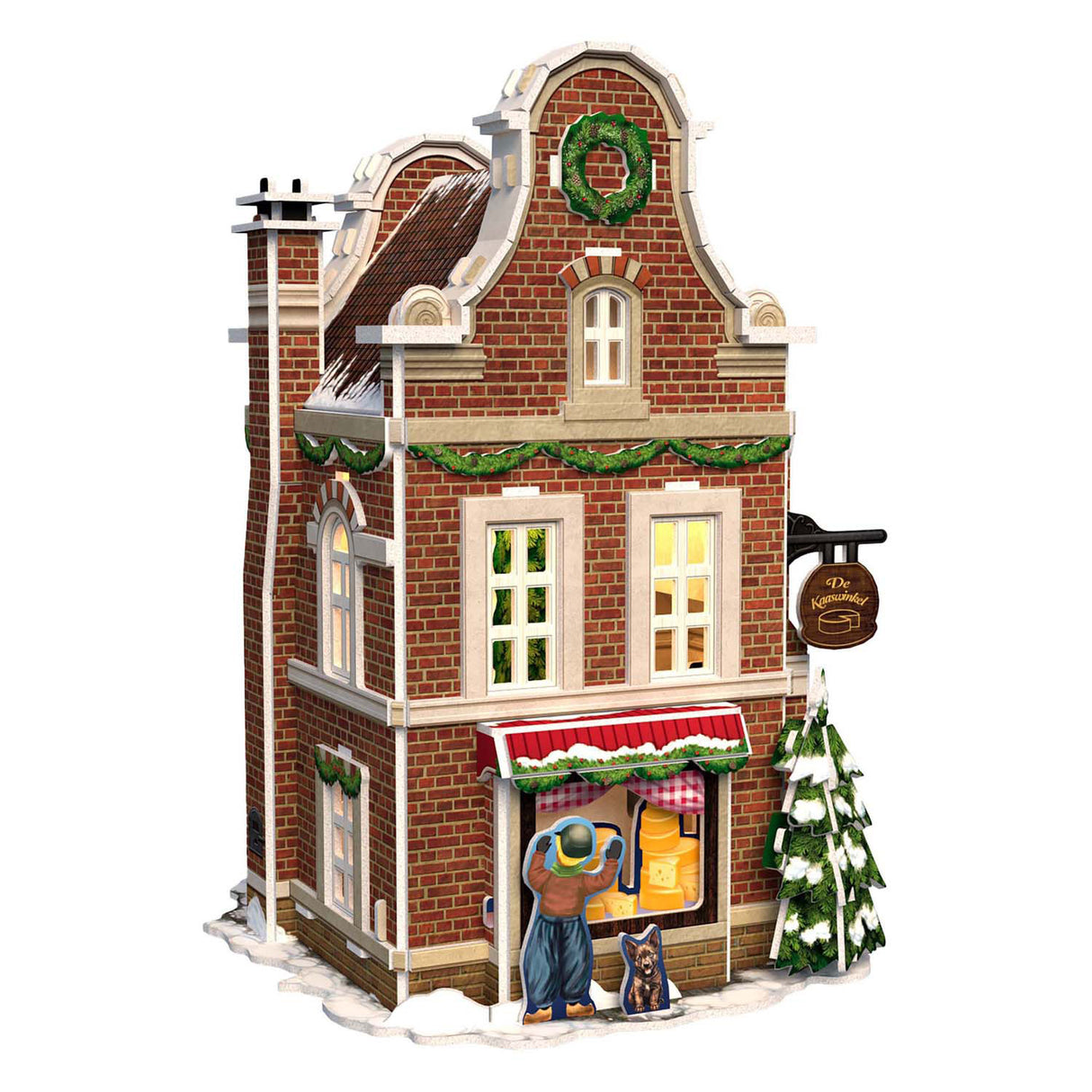 Cubic Fun 3D Puzzle Cheese Shop With LED Lighting