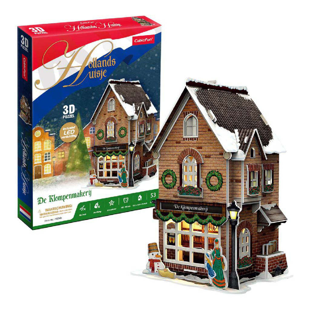Cubic Fun 3D Puzzle Klompenmakerij with LED lighting