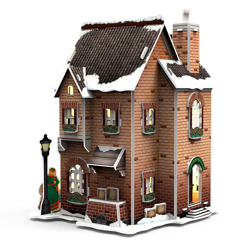 Kubična zabavna 3D sestavljanka tovarna zamaškov z LED osvetlitvijo