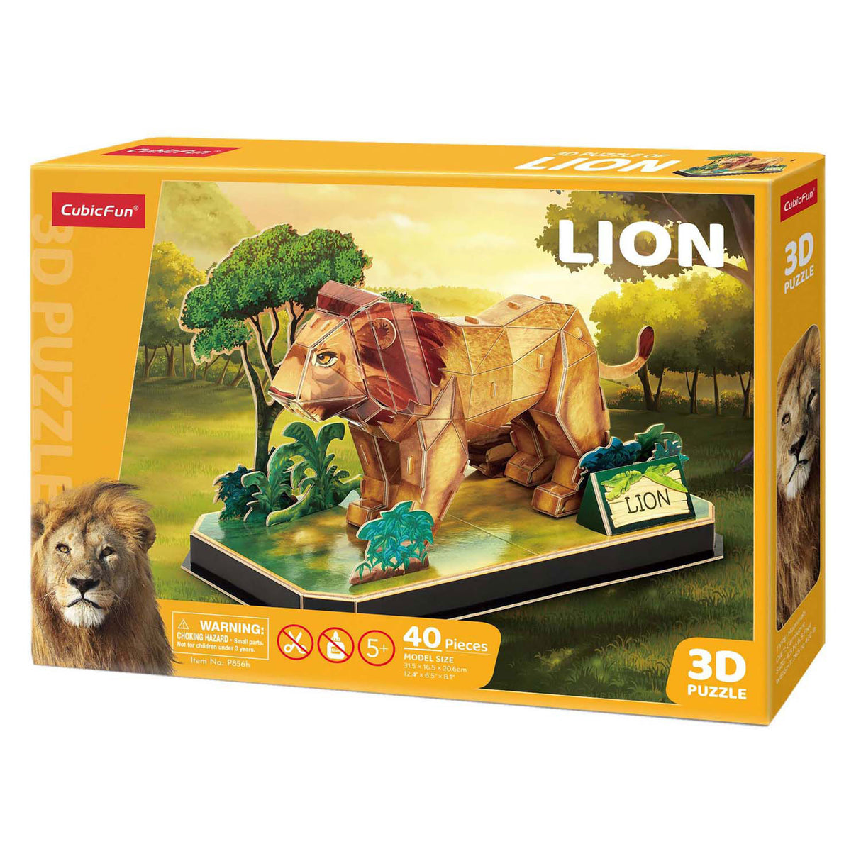Kubická zábava 3D puzzle lev