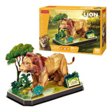Kubická zábava 3D puzzle lev