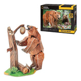 Kubična zabavna 3D sestavljanka National Geographic rjavi medved