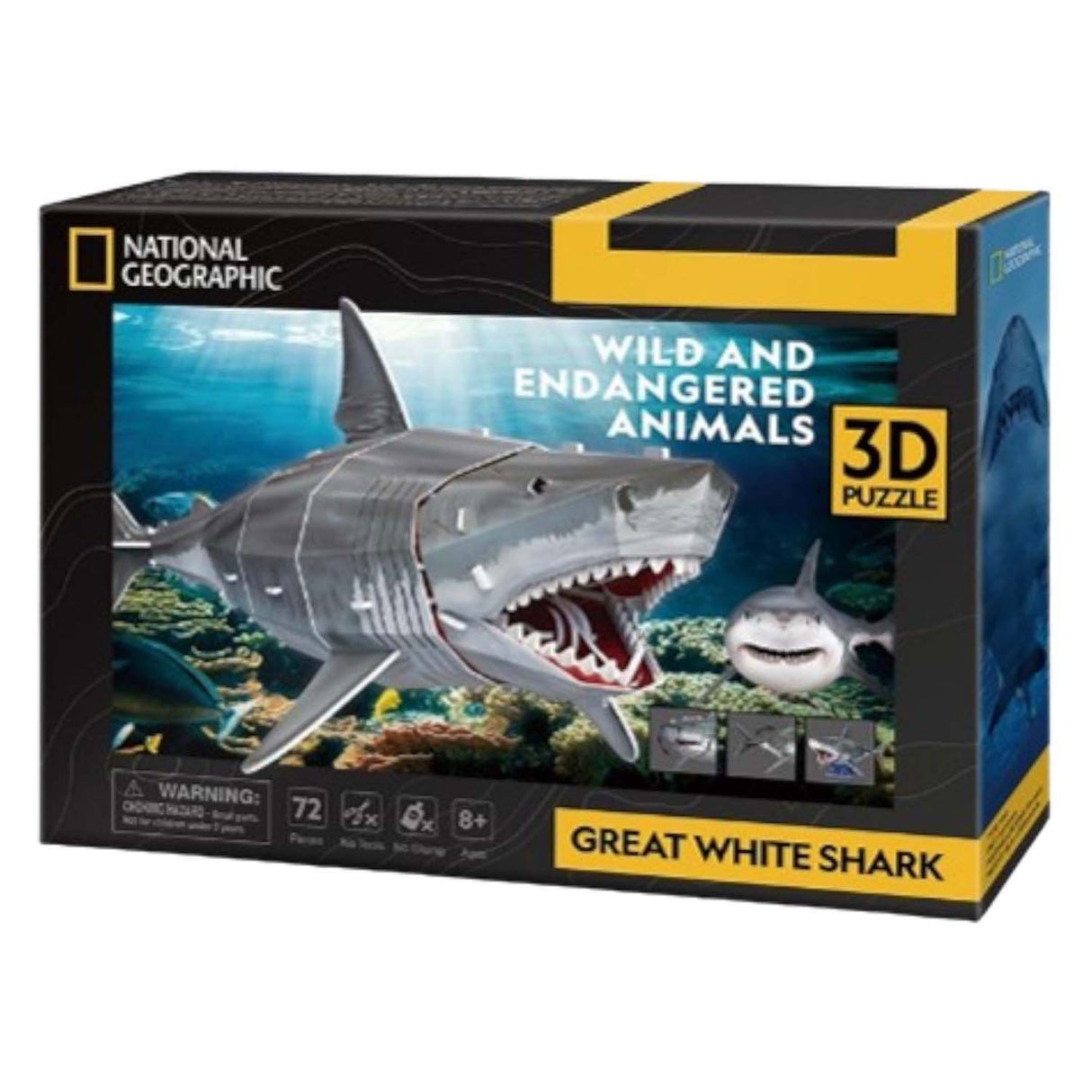 Cubic Fun 3D Puzzle National Geographic Witte Shark
