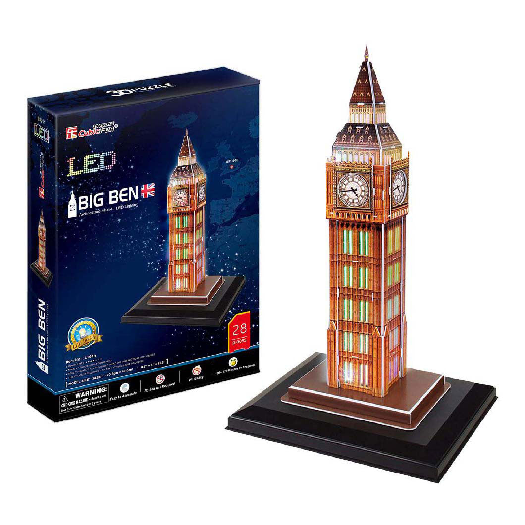 Cubic Fun 3D Puzzle Big Ben With LED Lighting