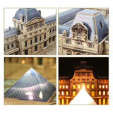 Cubic Fun 3D Puzzle De Louvre with LED lighting