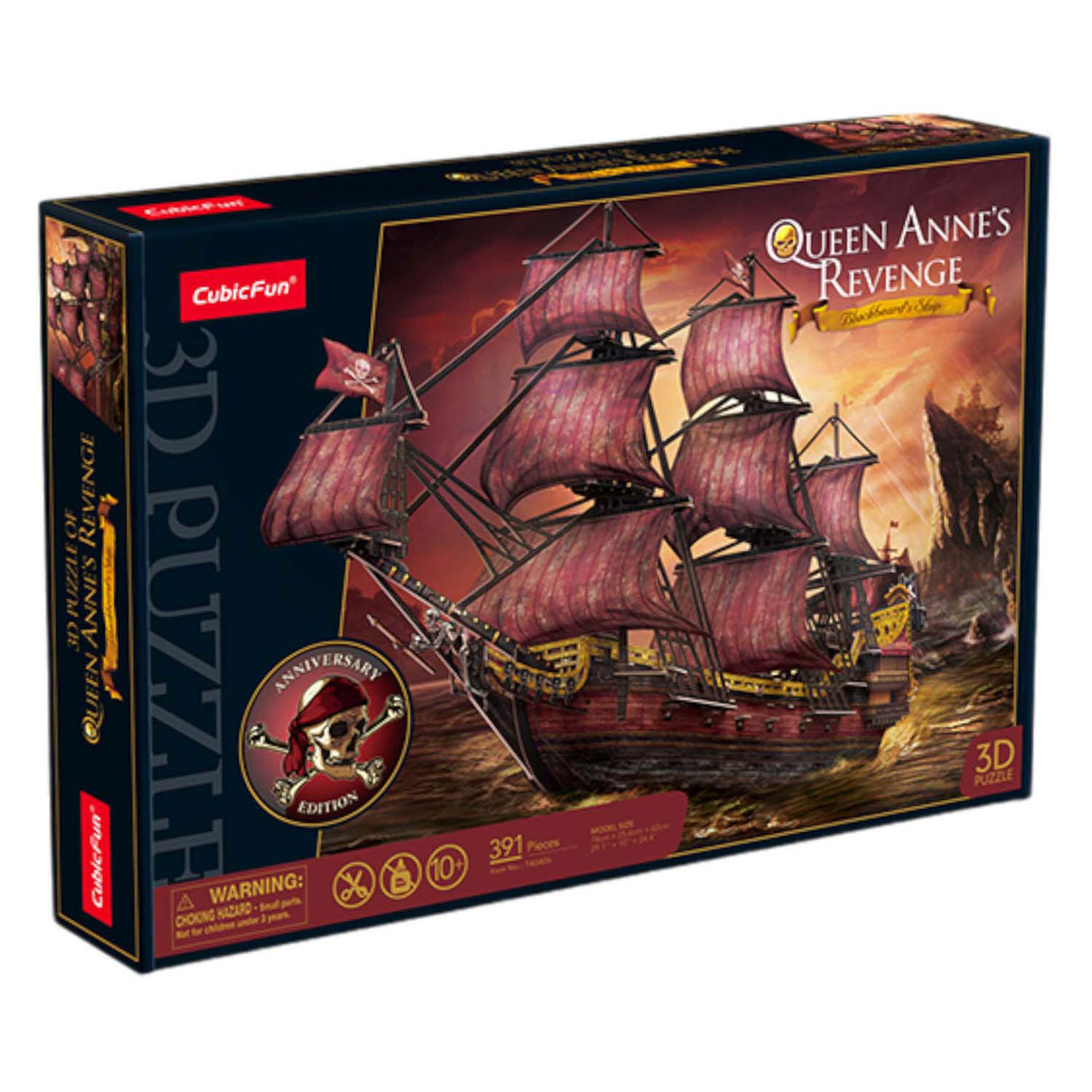 Cubic fun 3D puzzle Queen Anne Revenge