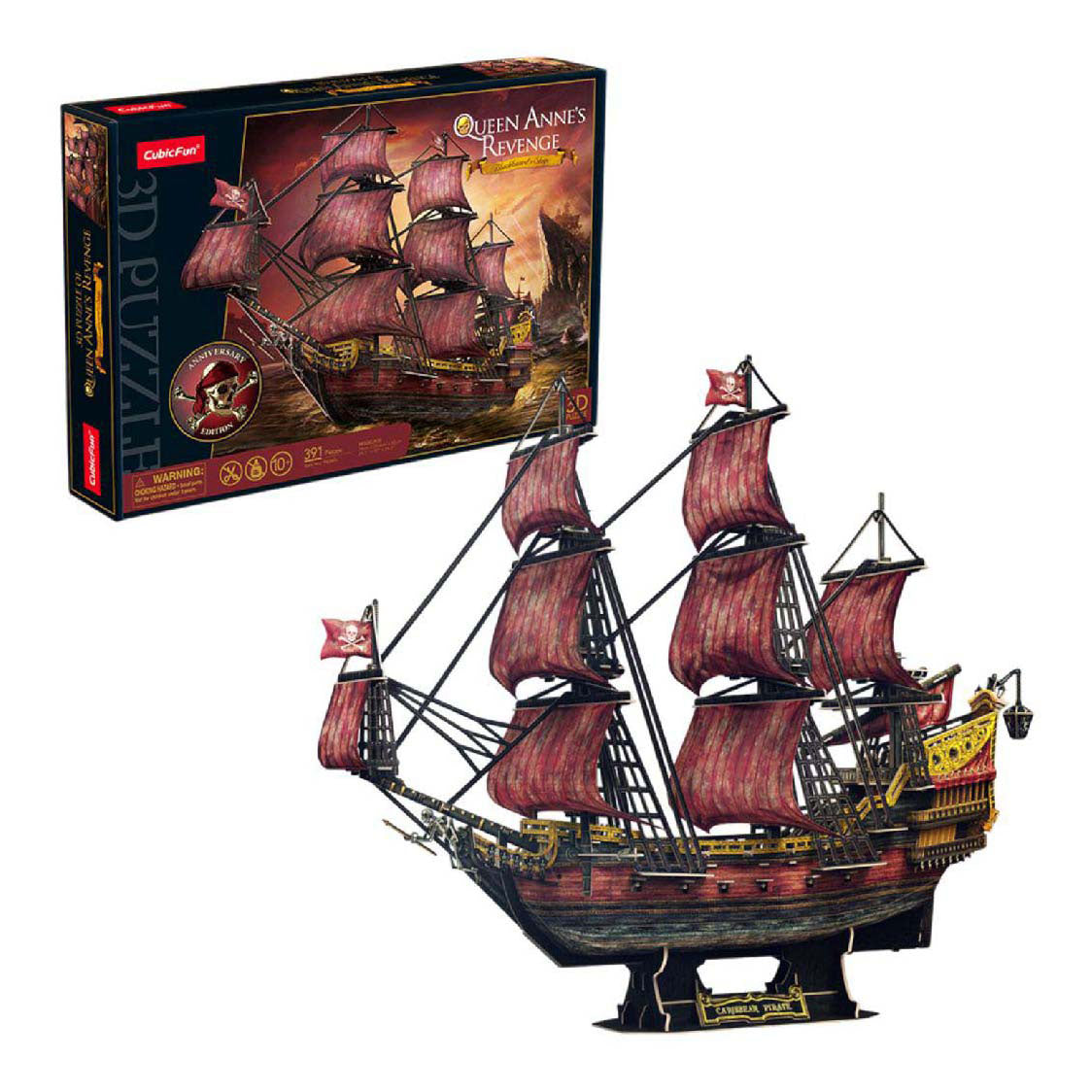 Kubična zabavna 3d Puzzle Queen Anne Revenge