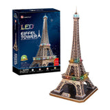 Cubic Fun 3D Puzzle Eiffel Tower With LED Lighting