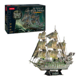 Cubic fun 3d puzzel flying dutchman met led verlichting
