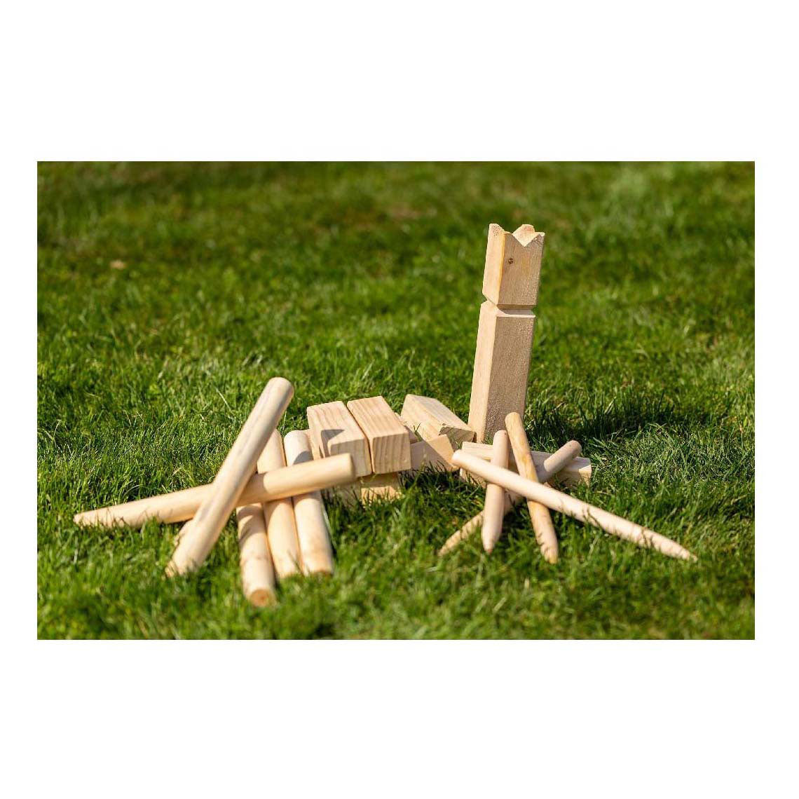 Zunanja igra Kubb Wooden Throaging Game FSC z nosilno torbo