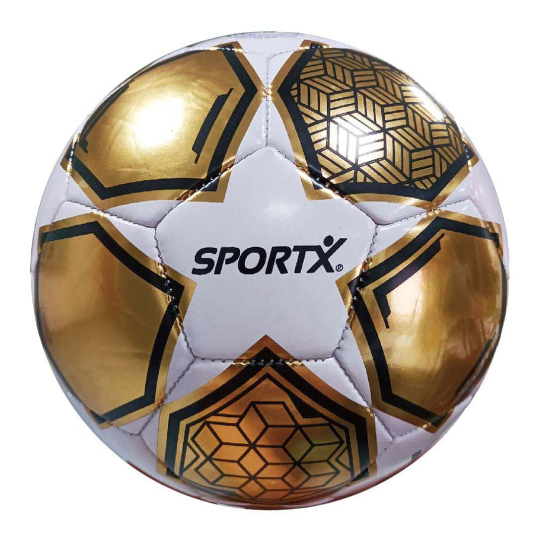 Sportx Football Gold Wit Star Metallic 330-350gr, 21 cm