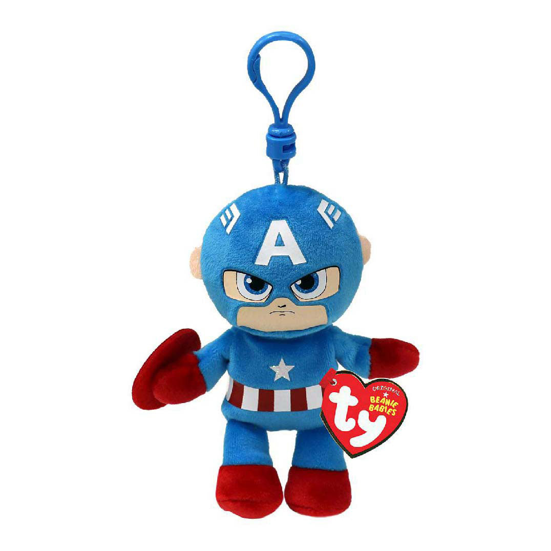Keychain Ty Beanie Boo - Marvel Captain America