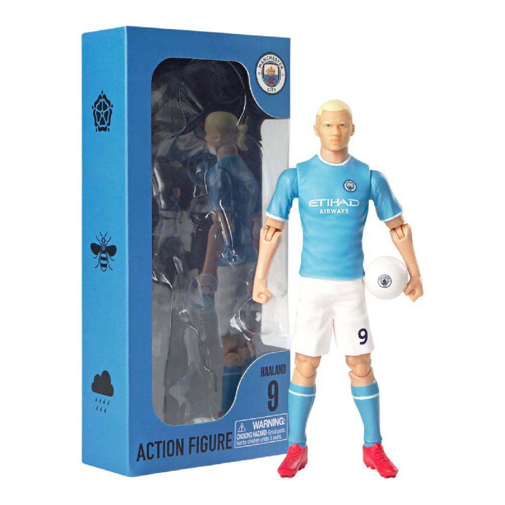 Fotbollsfigur Manchester City Erling Haaland, 20 cm