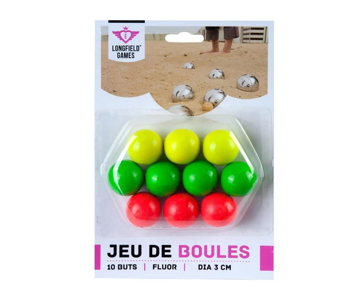 Longfield 10 jeu de boules buts hout fluor ø30mm