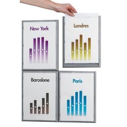 Infoseinäteline paperflow a4 harmaa