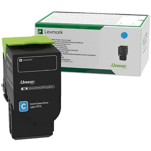 Tonercartridge lexmark 78c2xc0 cyaan