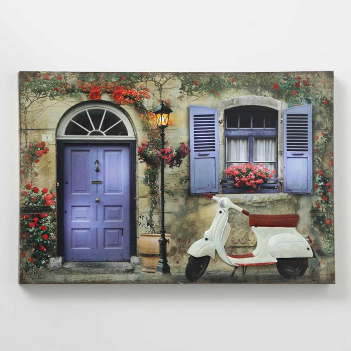 Boltze home schilderij muret 1led h40cm