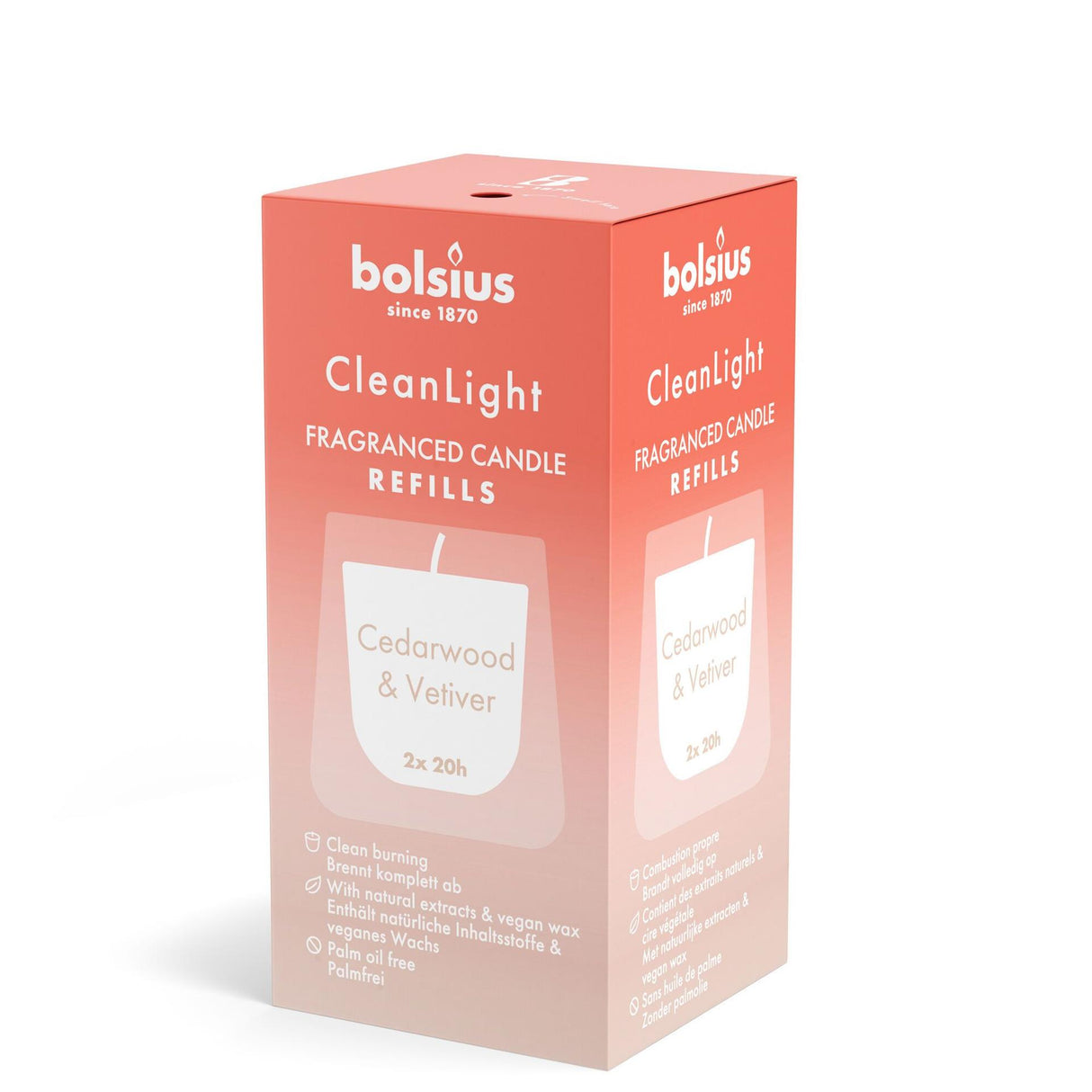 Bolsius clean light fragrance refill 2 pcs.
