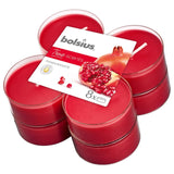 Bolsius maxi lights true scents pomegranate clear cup