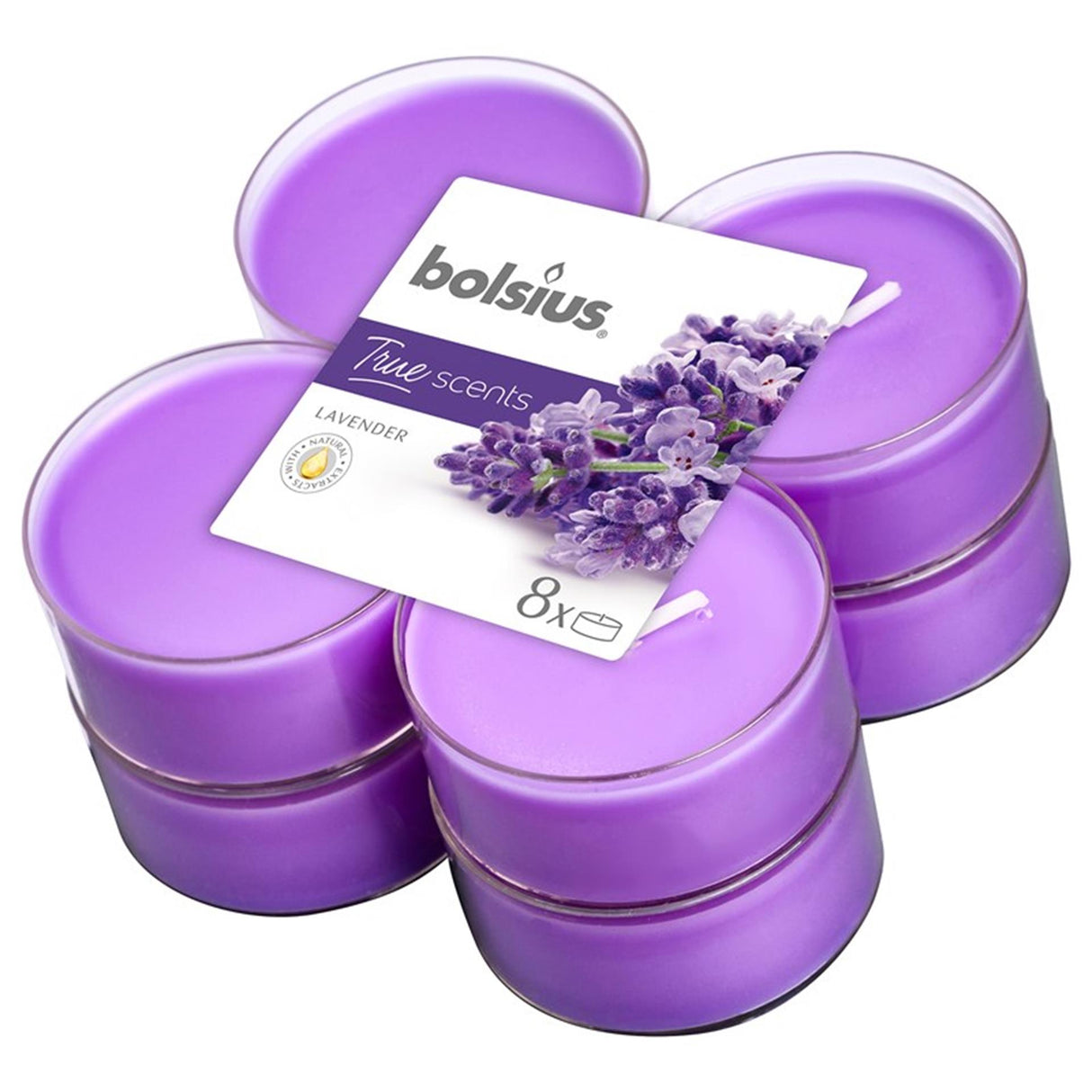 Bolsius maxilight fragrance 8 pieces lavender