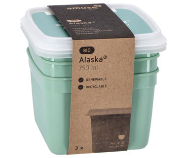 DBP Alaska cajas congeladas cuadradas 0.75L 3 piezas de menta verde