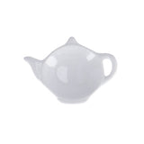 Tea bag holder teapot 12cm ceramic white