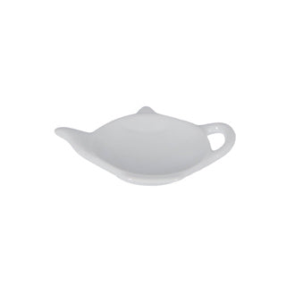 Tea bag holder teapot 12cm ceramic white