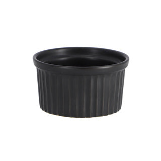 Cream brulee dish black 9x5cm
