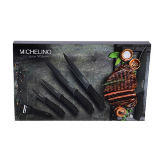 Michelino knife set 6-piece black