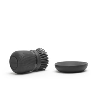 Brabantia sinkside dishwashing brush with soap reservoir, dark grey