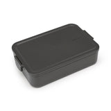 Brabantia bento lunch box make take large dark gray