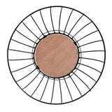 No brand fruktskål i metall 28 cm svart trä