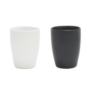 Coffee mug without ear black or white 340 ml