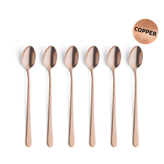 Amefa latte spoons copper 6 pieces