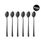 Amefa latte spoons black 6 pieces